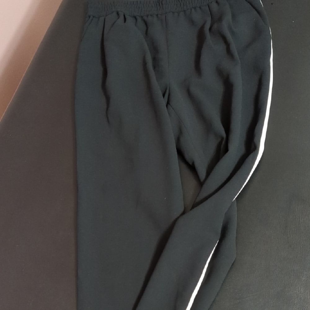Joie Black Track Pants with White Stripe